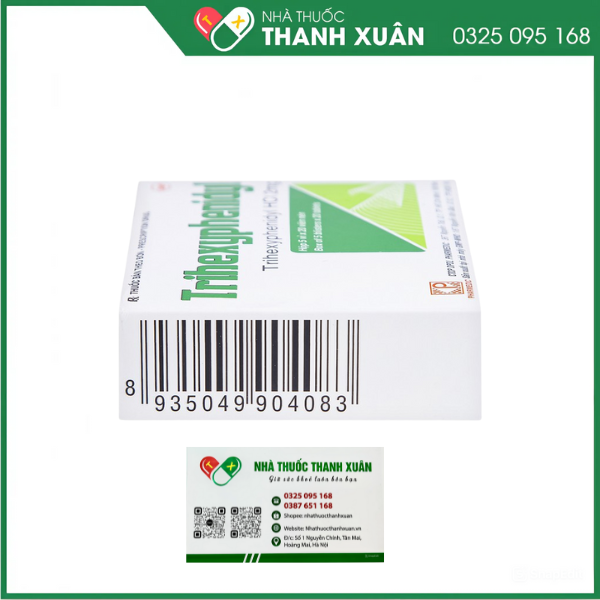 Trihexyphenidyl 2mg trị phụ trợ hội chứng Parkinson