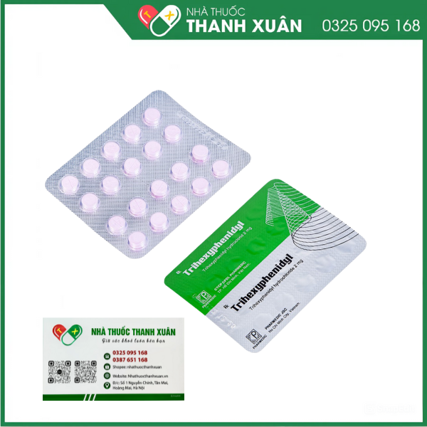 Trihexyphenidyl 2mg trị phụ trợ hội chứng Parkinson