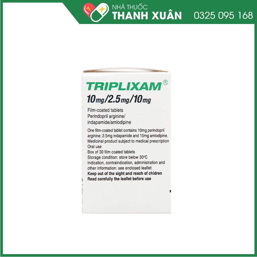 Triplixam 10mg/2.5mg/10mg trị tăng huyết áp