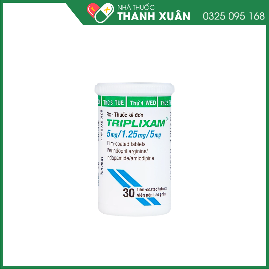Thuốc Triplixam 5mg/1.25mg/5mg Servier điều trị tăng huyết áp