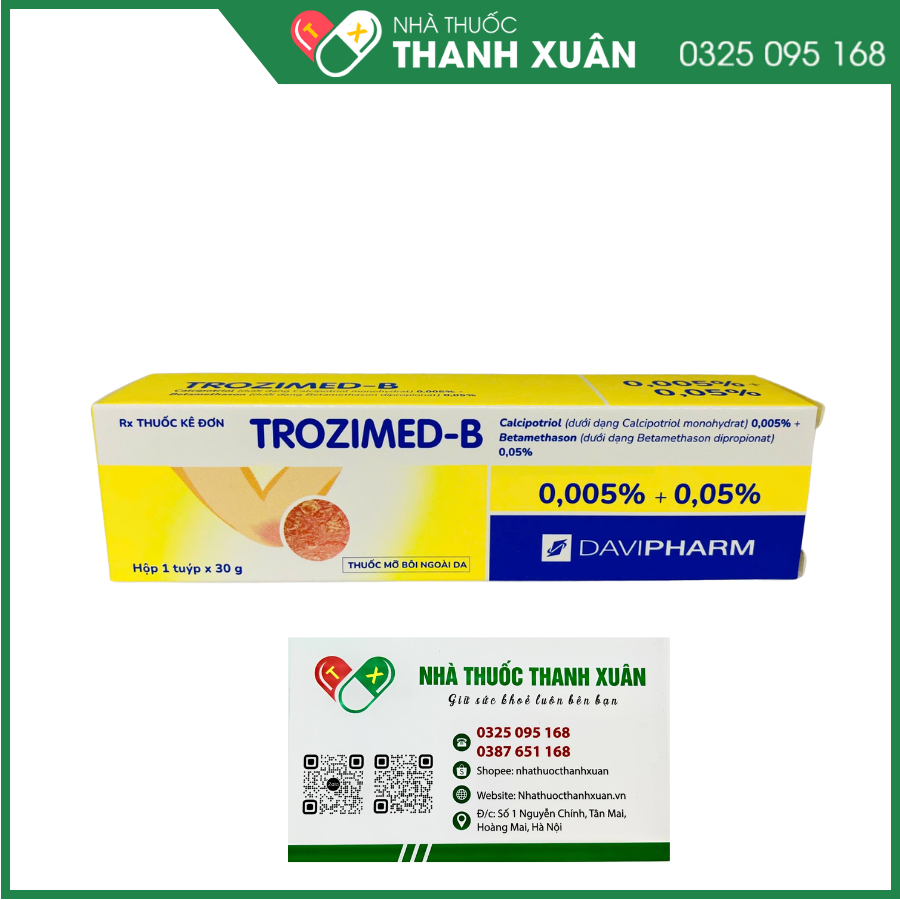 Trozimed-B thuốc điều trị bệnh vảy nến