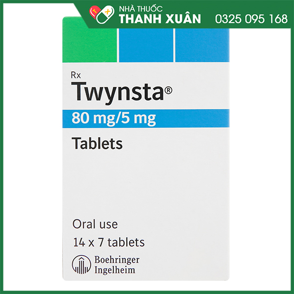 Twynsta 80mg/5mg điều trị tăng huyết áp vô căn