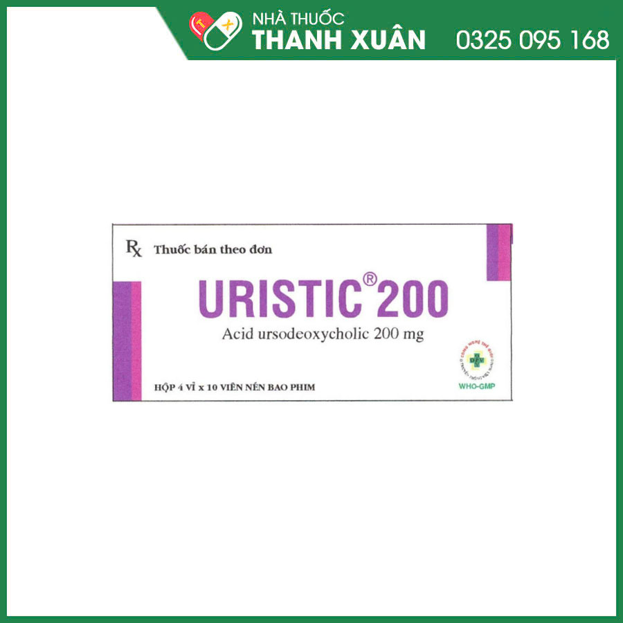 Uristic 200 thuốc điều trị tan sỏi mật cholesterol và xơ gan mật