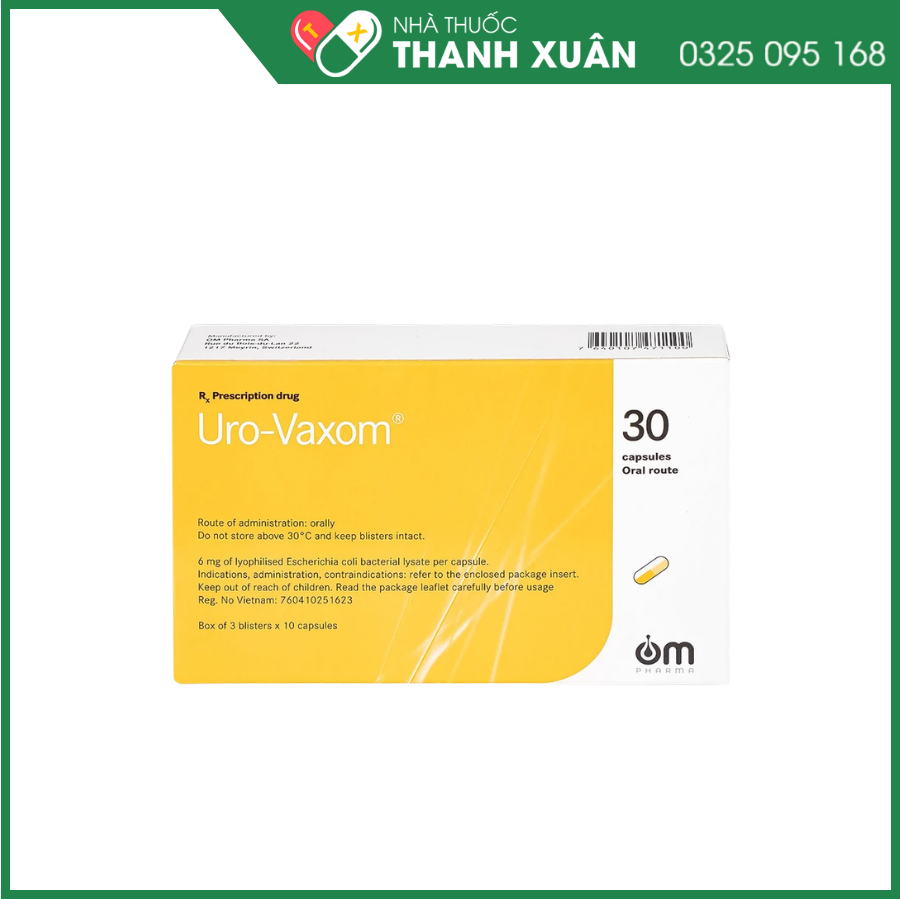 Uro-Vaxom điều trị tăng cường miễn dịch do nhiễm khuẩn đường tiết niệu
