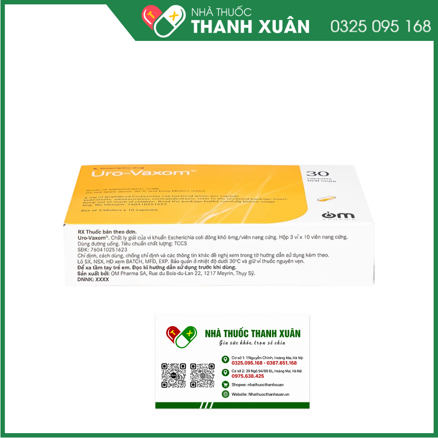 Uro-Vaxom điều trị tăng cường miễn dịch do nhiễm khuẩn đường tiết niệu