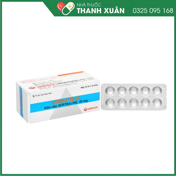 Utralene-50 điều trị trầm cảm (10 vỉ x 10 viên)