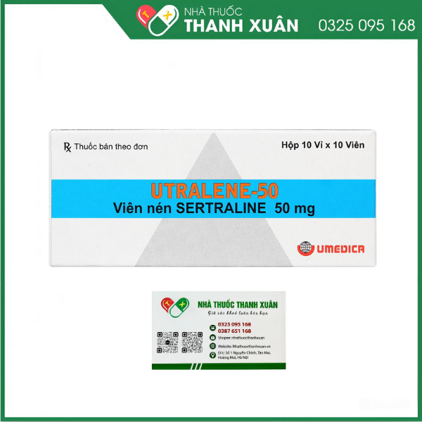Utralene-50 điều trị trầm cảm (10 vỉ x 10 viên)