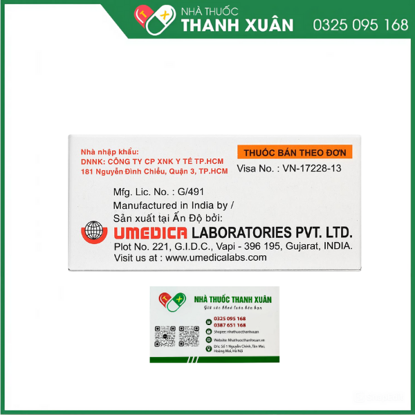 Utralene-50 điều trị trầm cảm (10 vỉ x 10 viên)