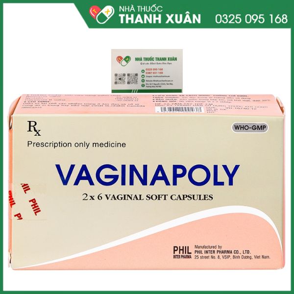 Vaginapoly - Điều trị tại chỗ các nhiễm trùng ở âm đạo và cổ tử cung do