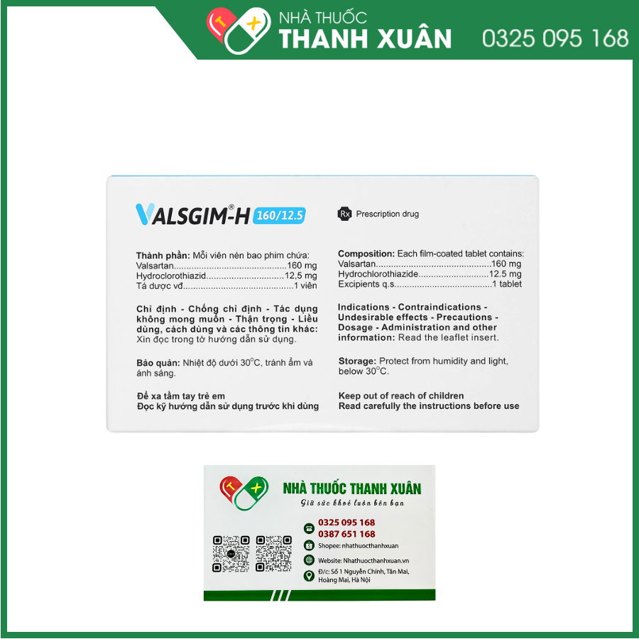 Valsgim-H 160/12.5 điều trị bệnh tăng huyết áp