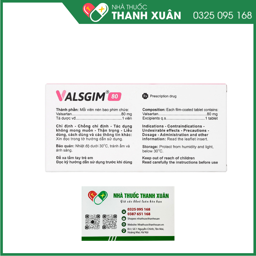Valsgim 80 trị tăng huyết áp, suy tim