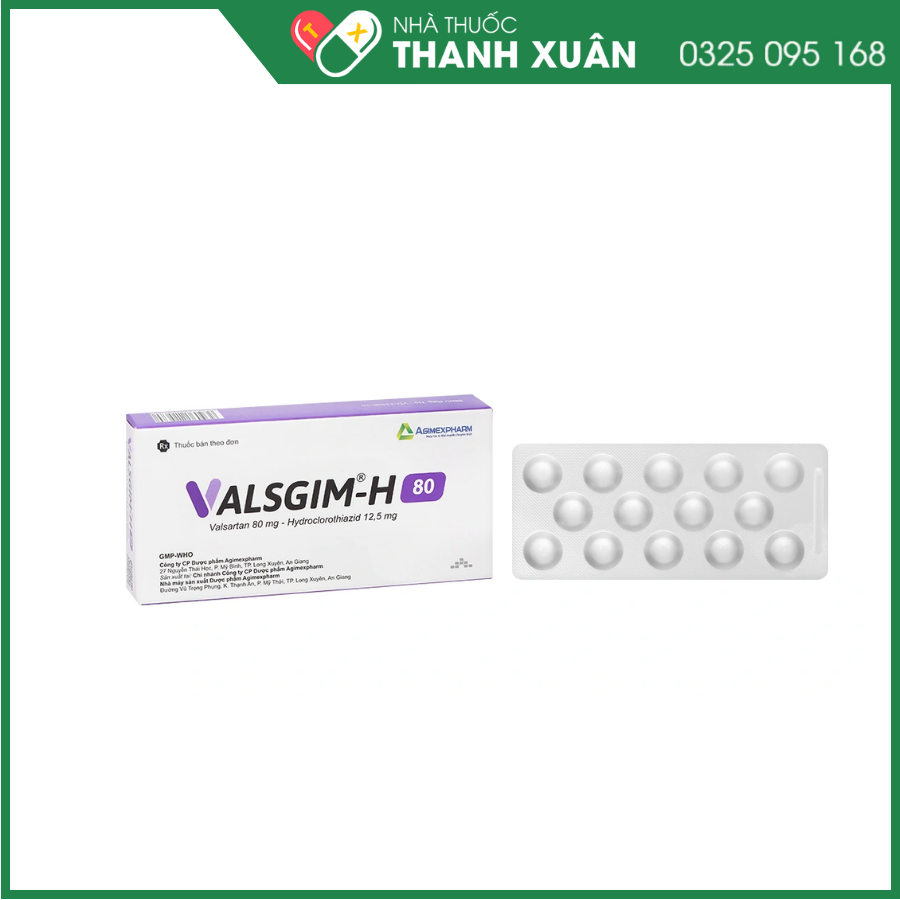 Valsgim - H 80mg/12.5mg điều trị tăng huyết áp