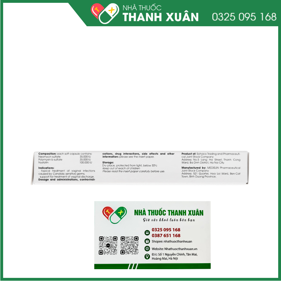 Viên đặt phụ khoa Valygyno điều trị viêm nhiễm âm đạo