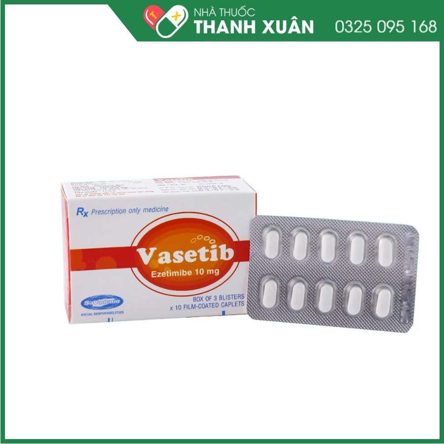 Vasetib điều trị tăng mỡ máu nguyên phát