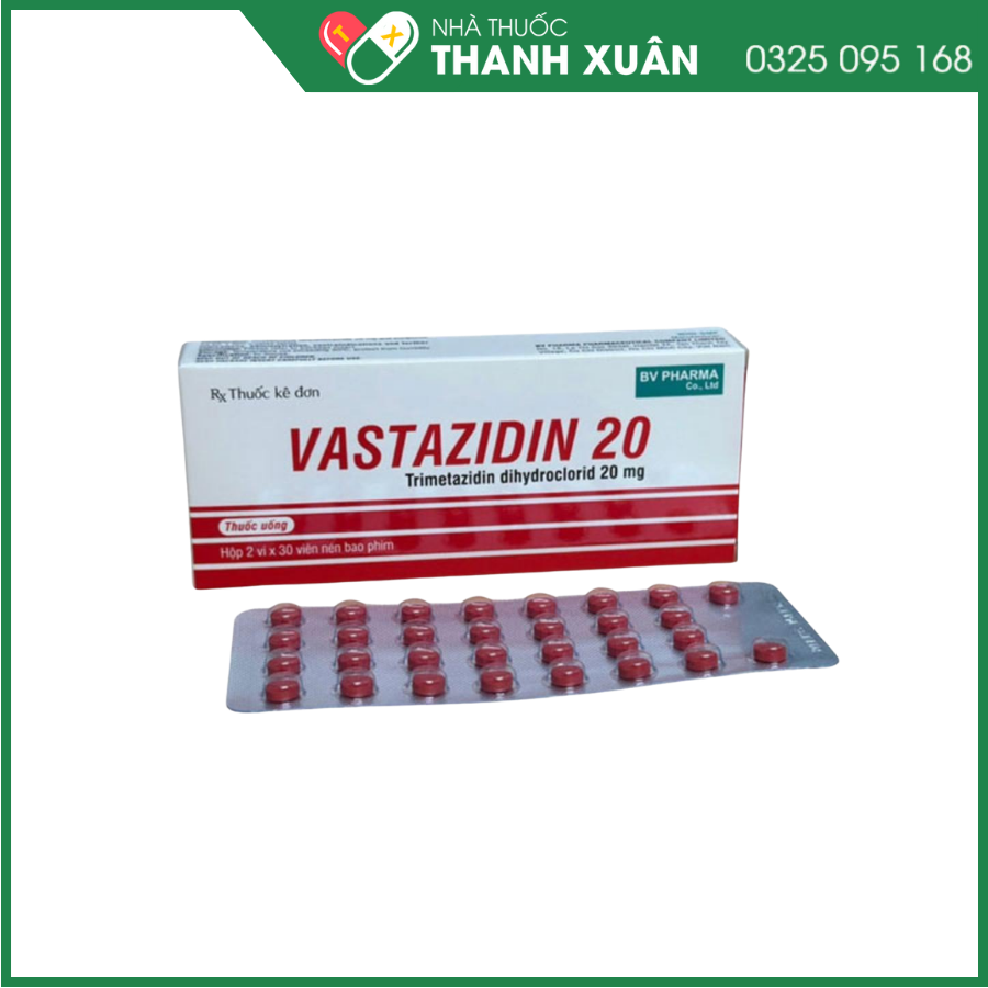 Vastazidin 20 bổ sung hỗ trợ điều trị triệu chứng ở bệnh nhân đau thắt ngực ổn định