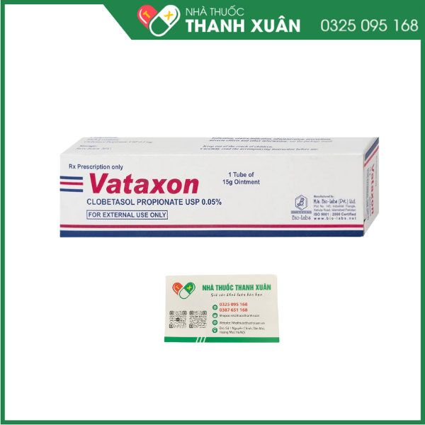 Thuốc mỡ bôi da Vataxon 15g điều trị ngắn ngày các bệnh về da