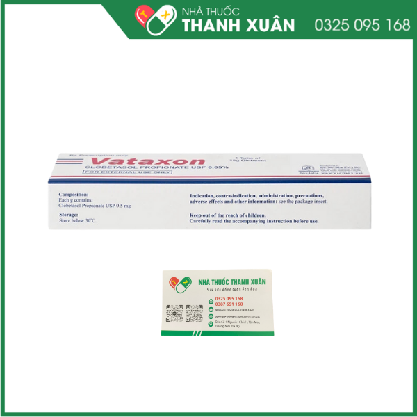 Thuốc mỡ bôi da Vataxon 15g điều trị ngắn ngày các bệnh về da