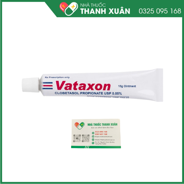 Thuốc mỡ bôi da Vataxon 15g điều trị ngắn ngày các bệnh về da