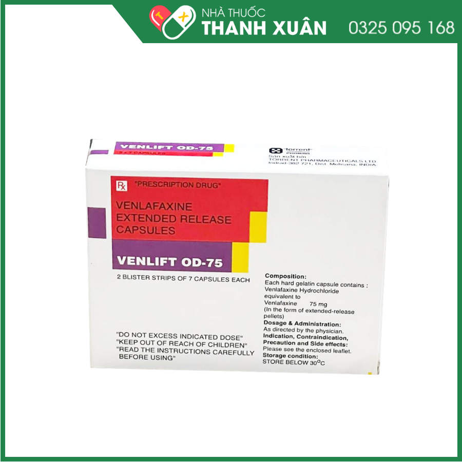 Venlift OD 75 điều trị trầm cảm và rối loạn lo âu lan tỏa