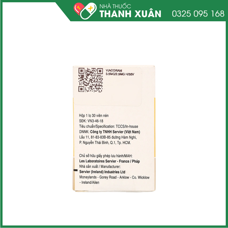 Thuốc Viacoram 3,5 mg/2,5 mg