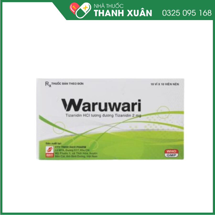 Waruwari điều trị chứng co cứng cơ