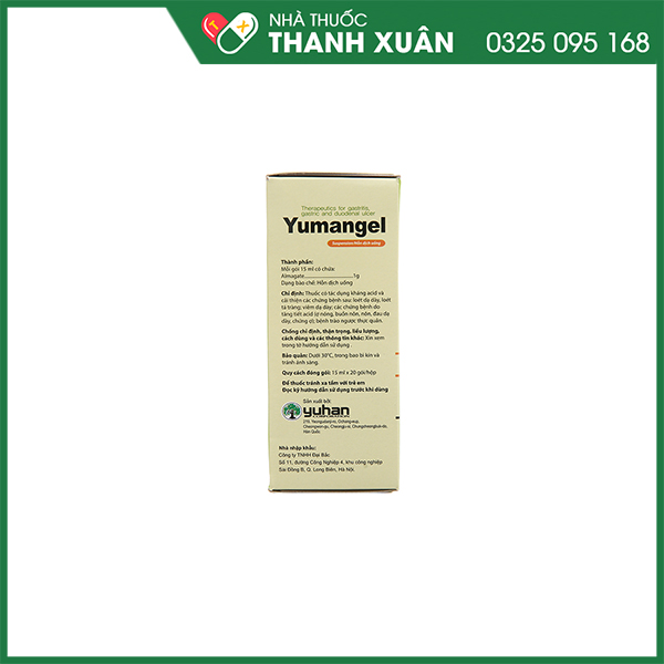 Yumangel - Giúp trung hòa acid dịch vị, điều trị trào ngươc dạ dày-thực quản