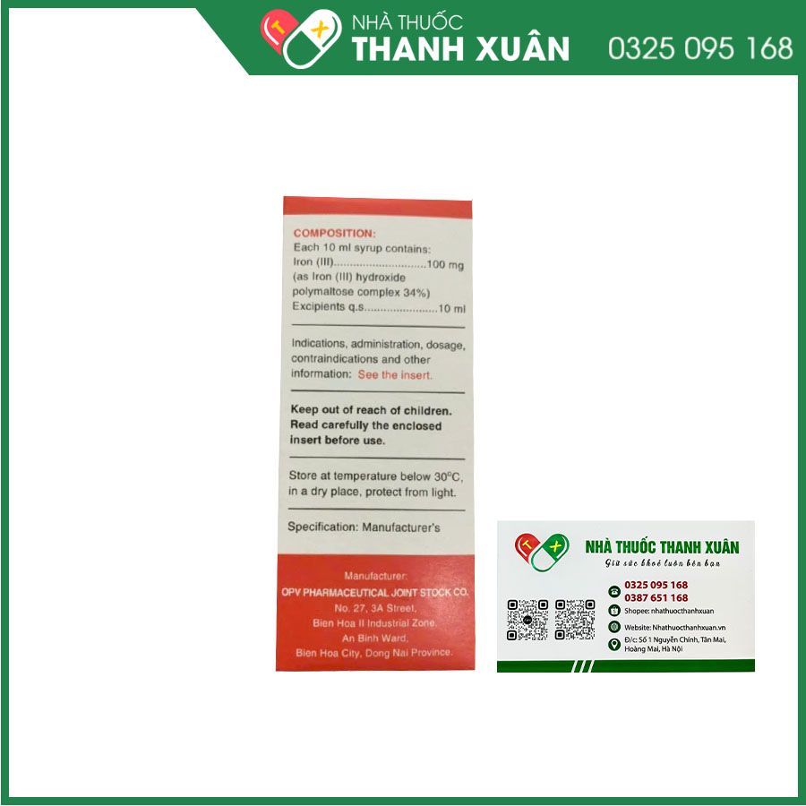 Zibifer thuốc điều trị thiếu máu do thiếu sắt và thiếu sắt không thiếu máu (thiếu sắt tiềm ẩn)