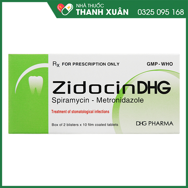 ZidocinDHG trị nhiễm trùng răng miệng