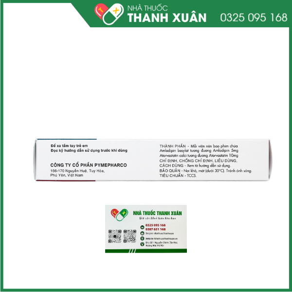 Zoamco-A 5mg/10mg trị tăng huyết áp và phòng đau thắt ngực ổn định