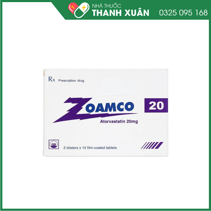 Zoamco 20mg Pymepharco điều trị rối loạn lipid máu