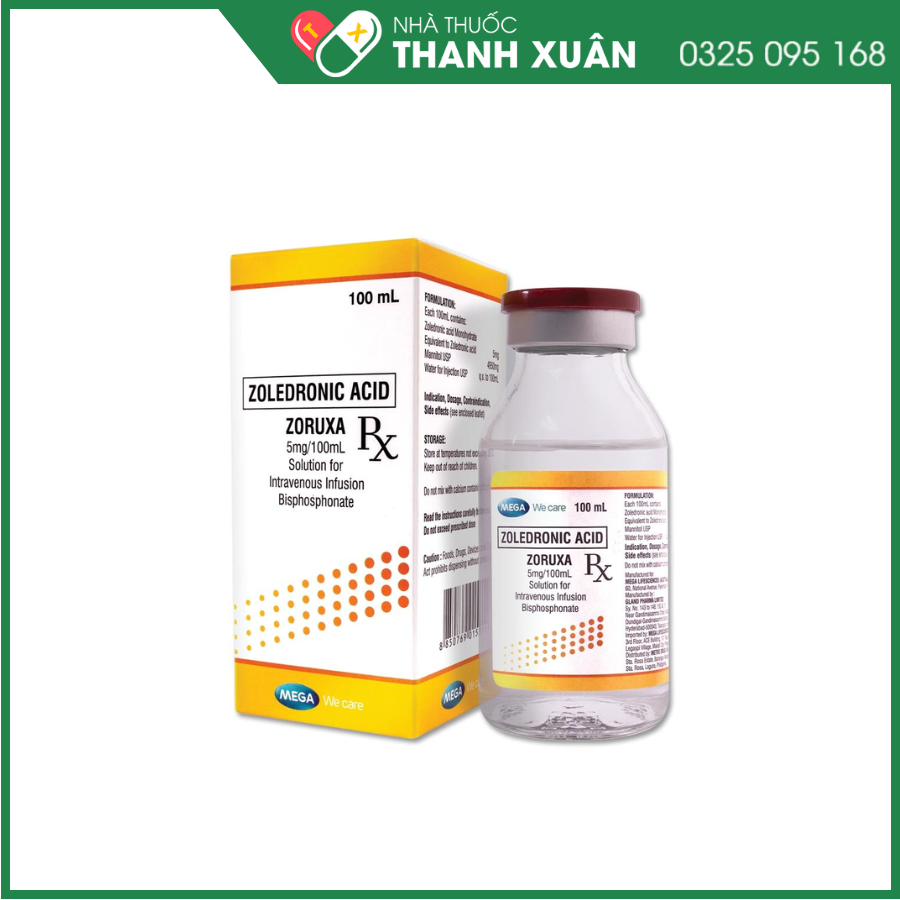 Thuốc tiêm truyền Zoruxa điều trị loãng xương ở phụ nữ sau mãn kinh và nam giới