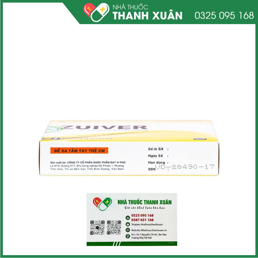 Zuiver làm tan sỏi giàu cholesterol, điều trị xơ gan