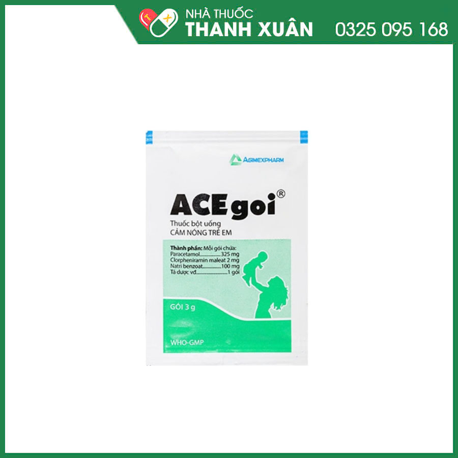 ACEgoi thuốc cốm trị sốt, ho, sổ mũi, nhức đầu