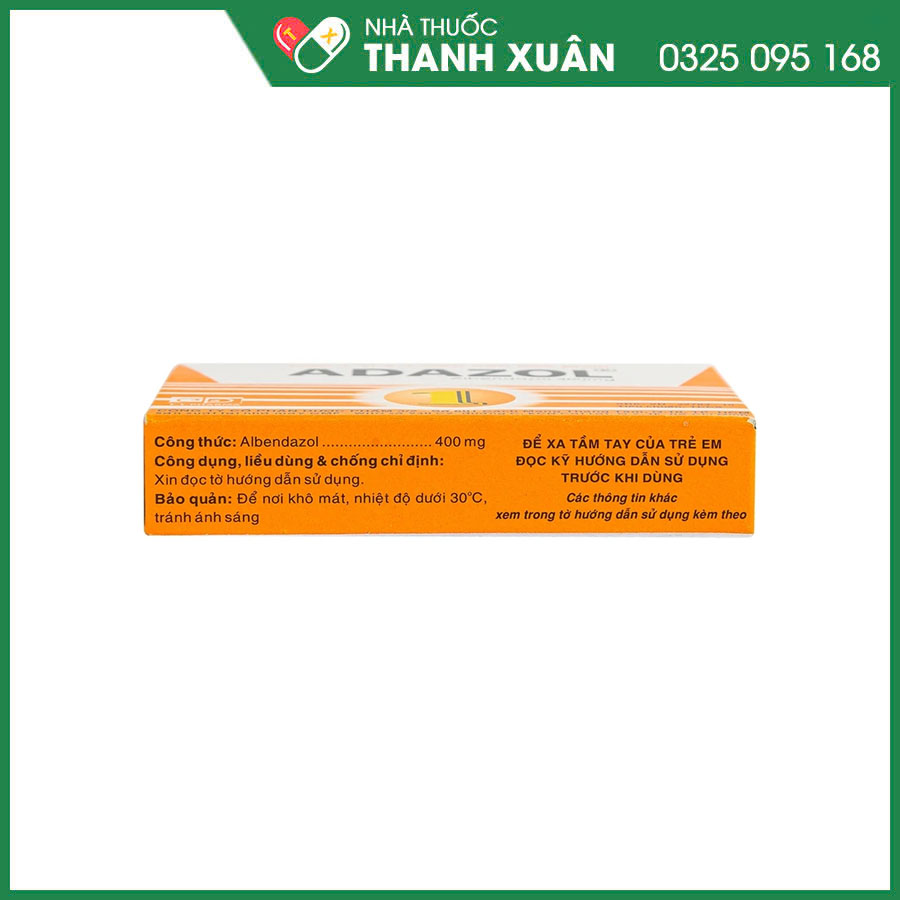 Adazol 400mg thuốc điều trị nhiễm giun và ký sinh trùng