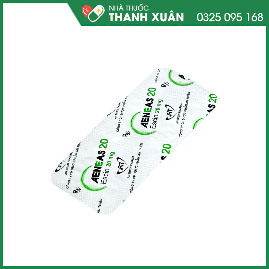 Aeneas 20  thuốc điều trị suy giãn tĩnh mạch, phòng và điều trị tụ máu, chống viêm, chống phù nề