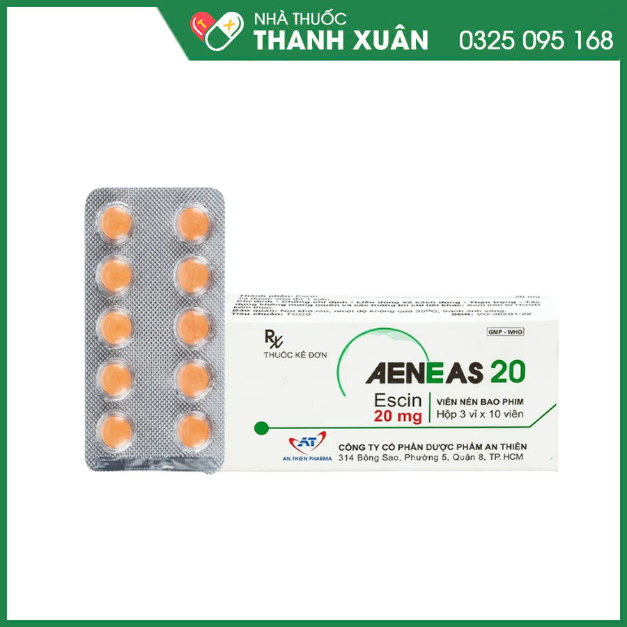 Aeneas 20  thuốc điều trị suy giãn tĩnh mạch, phòng và điều trị tụ máu, chống viêm, chống phù nề