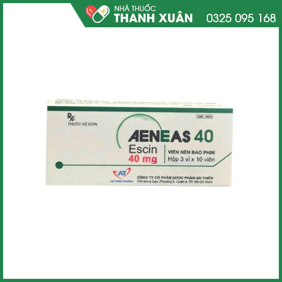Aeneas 40  thuốc điều trị suy giãn tĩnh mạch, phòng và điều trị tụ máu, chống viêm, chống phù nề