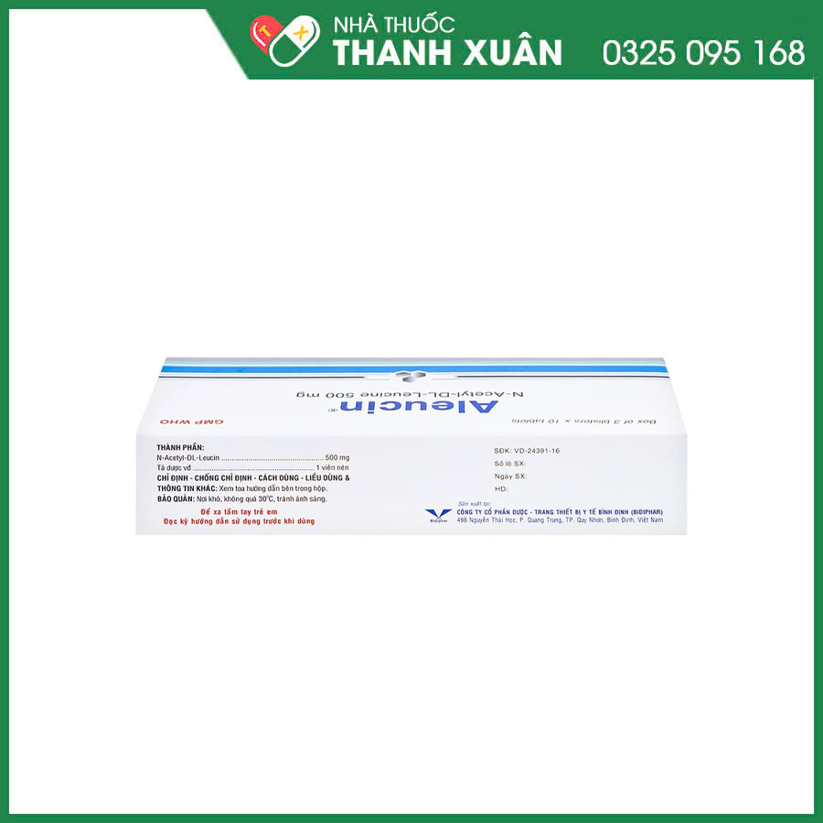 Aleucin 500mg thuốc điều trị chóng mặt, tiền đình