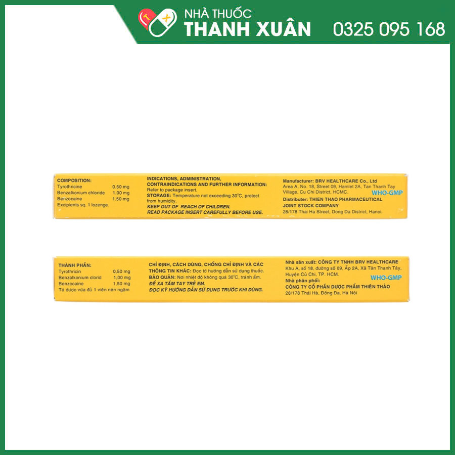Aliricin viên ngậm không đường điều trị viêm họng, viêm amidan, viêm nha chu