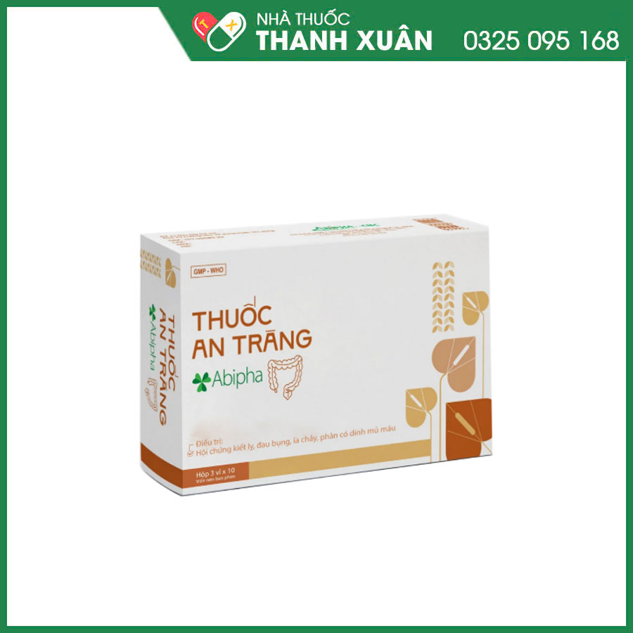 Thuốc an tràng Abipha điều trị hội chứng kiết lỵ, đau bụng, ỉa chảy, phân có dính mủ máu