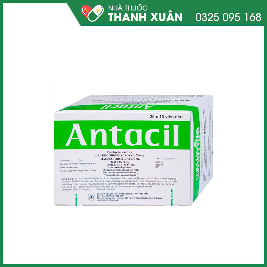 Antacil điều trị viêm loét dạ dày, tá tràng