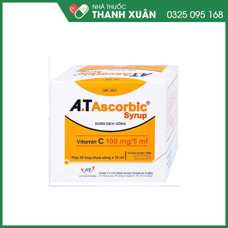 Siro A.T Ascorbic thuốc bổ sung vitamin C, phòng và điều trị bệnh scorbut