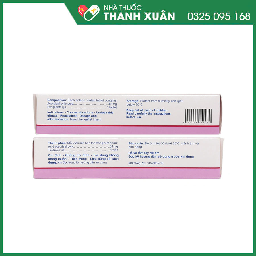Aspirin 81 thuốc phòng ngừa nguyên phát và dự phòng thứ phát nhồi máu cơ tim, đột quỵ