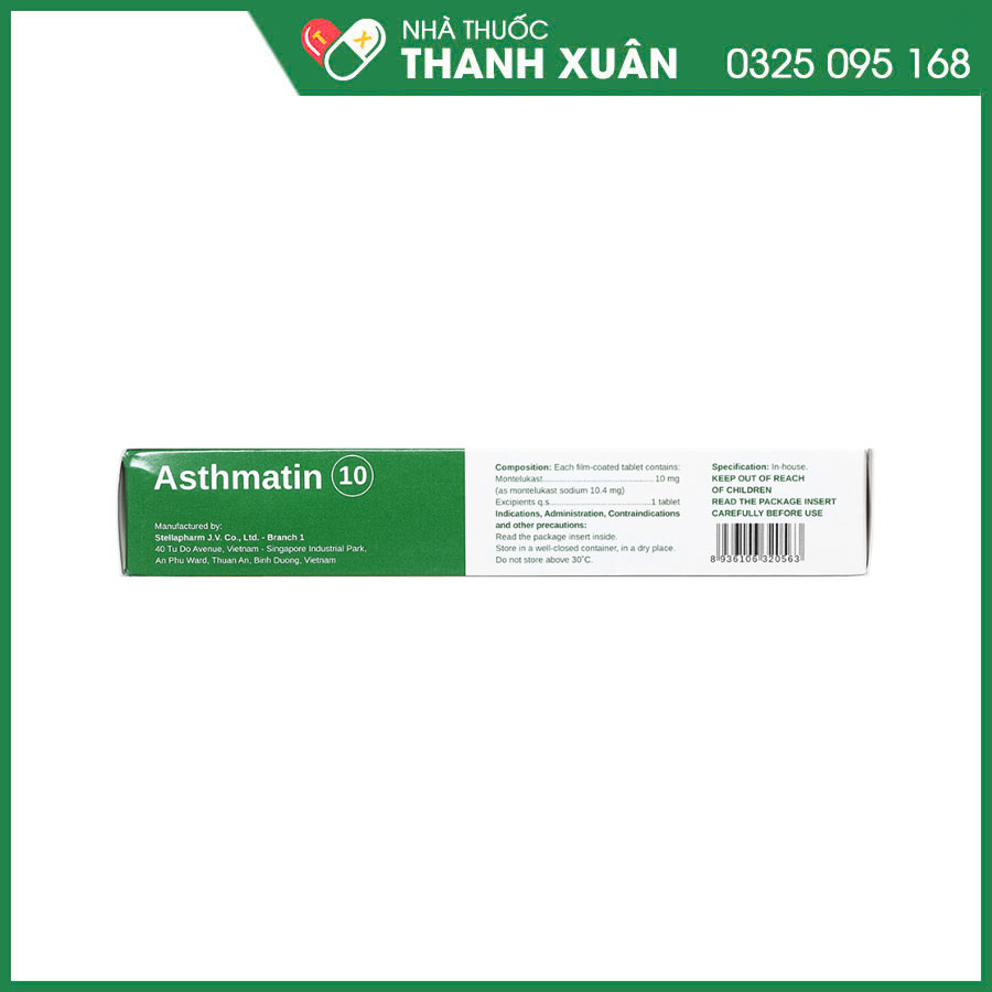 Asthmatin 10 phòng ngừa và điều trị lâu dài bệnh hen suyễn, giảm triệu chứng viêm mũi dị ứng