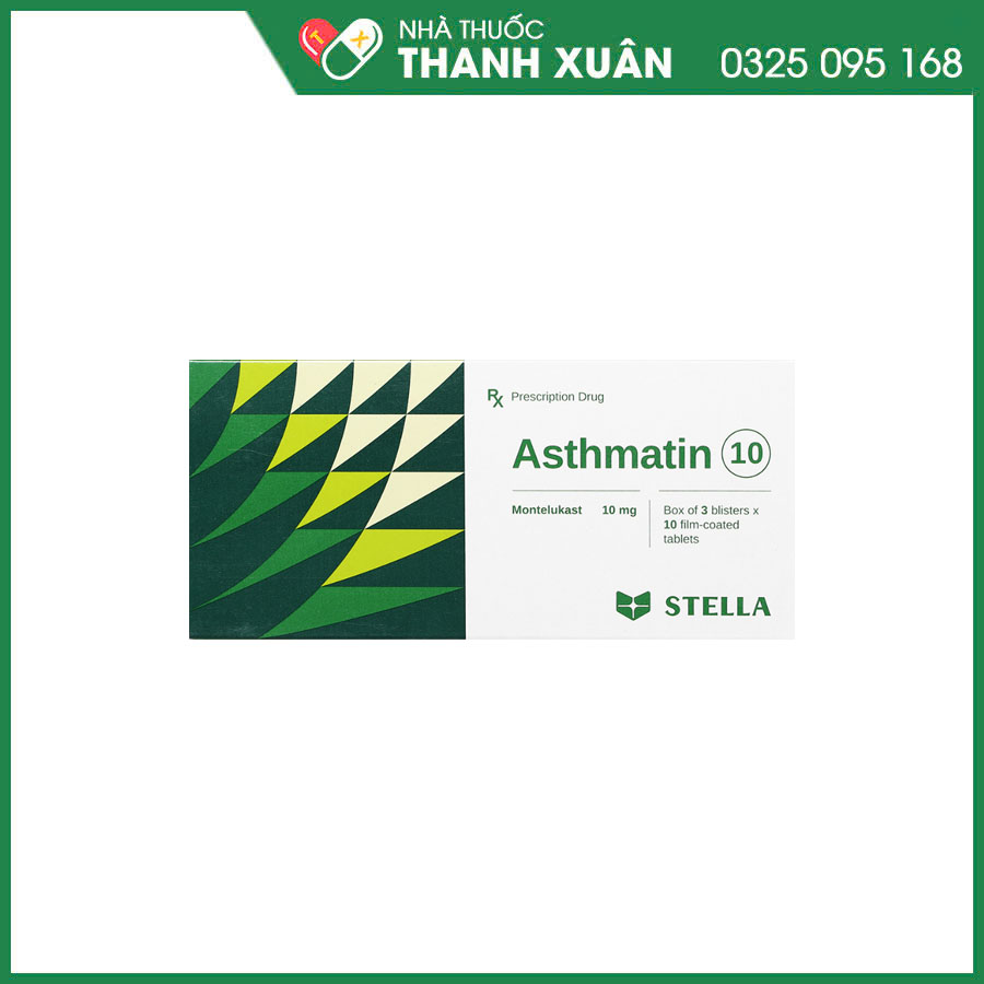 Asthmatin 10 phòng ngừa và điều trị lâu dài bệnh hen suyễn, giảm triệu chứng viêm mũi dị ứng