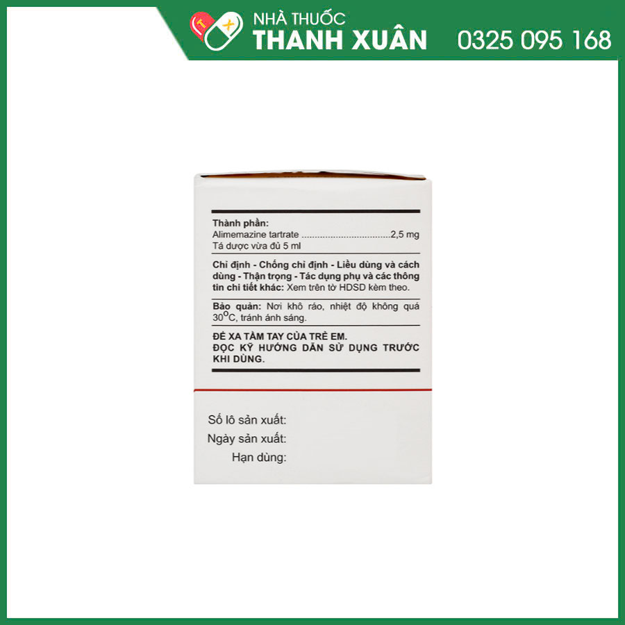 Atilene® điều trị chống dị ứng hô hấp, dị ứng ngoài da và hỗ trợ tiền mê trước phẫu thuật