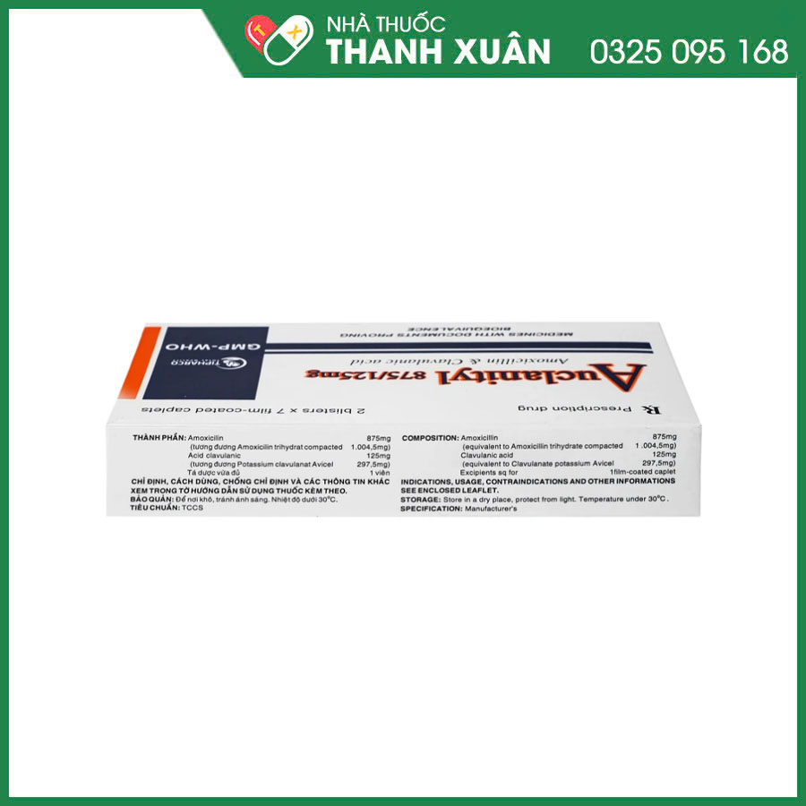 Auclanityl 1g thuốc điều trị nhiễm khuẩn hô hấp, sinh dục, xương khớp, da&amp;mô, nha khoa, phụ khoa