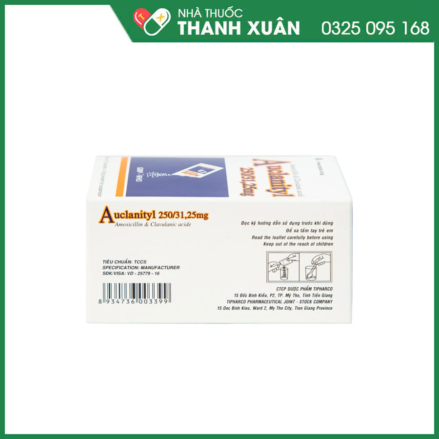 Auclanityl 281,25mg thuốc điều trị nhiễm khuẩn hô hấp, sinh dục, xương khớp, da&amp;mô, nha khoa, phụ khoa