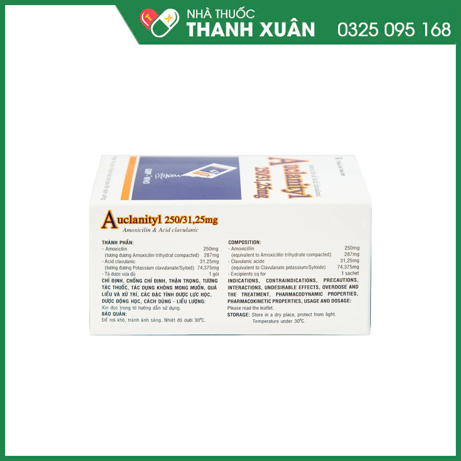 Auclanityl 281,25mg thuốc điều trị nhiễm khuẩn hô hấp, sinh dục, xương khớp, da&amp;mô, nha khoa, phụ khoa
