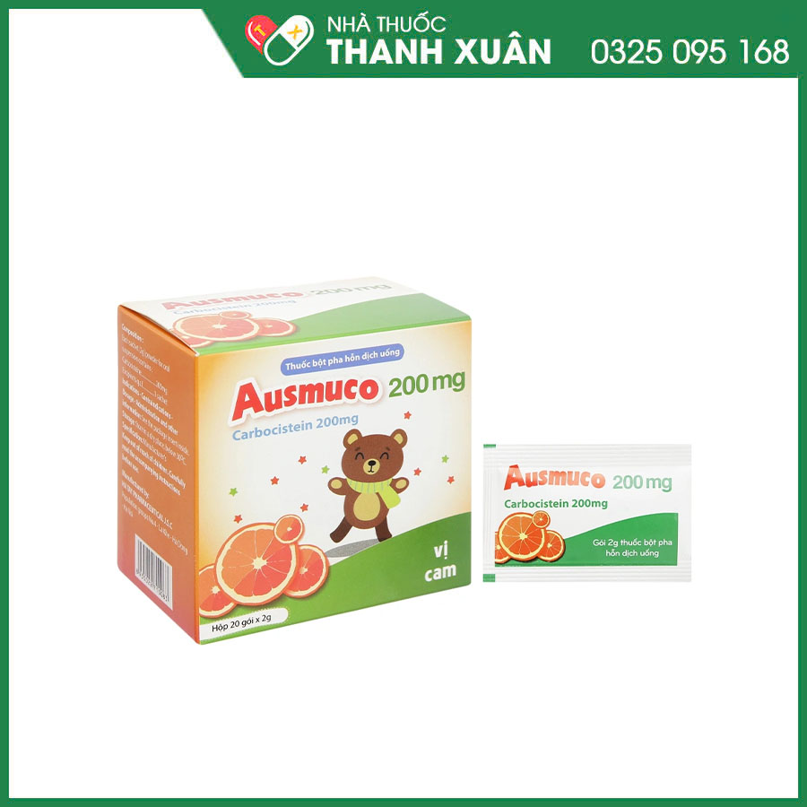 Ausmuco thuốc giúp loãng đờm, tiêu chất nhày trong các bệnh lý đường hô hấp